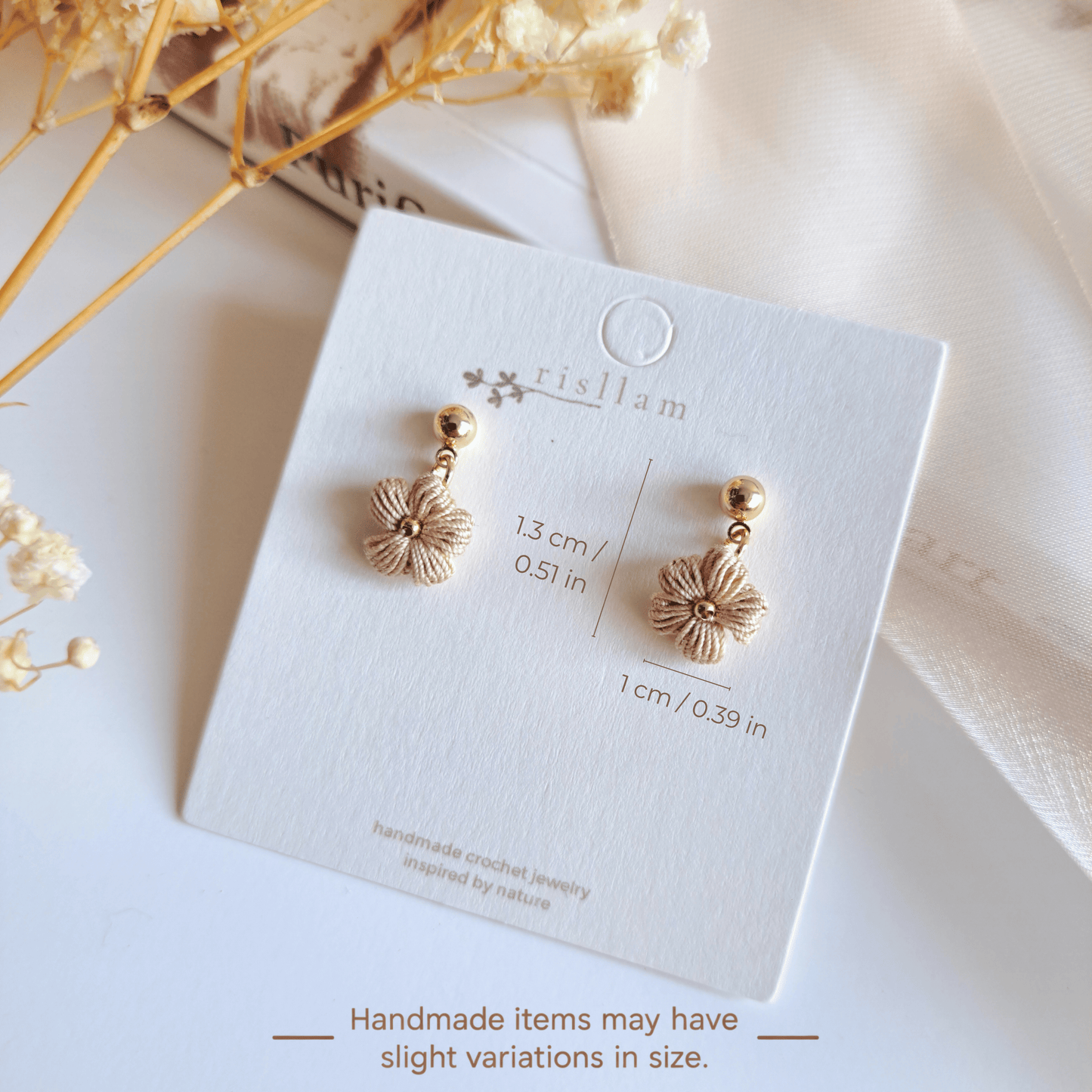 Handmade Crochet Puff Earings